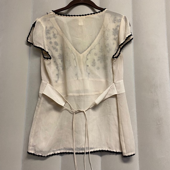 Vintage Old Navy Women's Top Small Embroidered Babydoll Perfect Fit Y2K Dainty - Picture 6 of 11